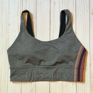 Lululemon Take A Hint Bra Heathered Black Size 8